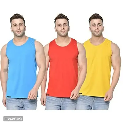 DIWAZZO Mens Cotton Vest Crafted with Bio Washed Cotton- Pack of 3