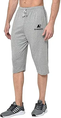 DIWAZZO Solid Men Three Fourths Track Pant for Men and Boys-thumb1