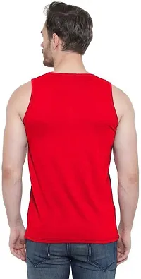 DIWAZZO Mens Cotton Vest Crafted with Bio Washed Cotton- Pack of 3 (XX-Large, Black::Orange::Red)-thumb1