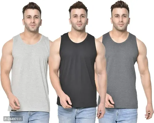 DIWAZZO Mens Cotton Vest Crafted with Bio Washed Cotton