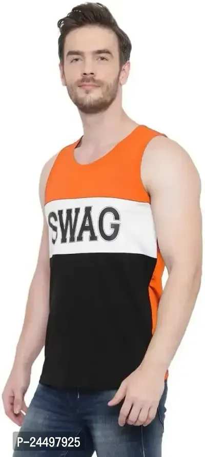 DIWAZZO Mens Cotton Vest Crafted with Bio Washed Cotton- Pack of 3 (XX-Large, Black::Orange::Red)-thumb3