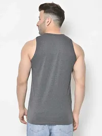 DIWAZZO Mens Cotton Vest Crafted with Bio Washed Cotton- Pack of 3 (Large, GreySilverBlue)-thumb1