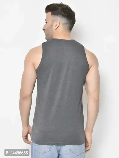 DIWAZZO Mens Cotton Vest Crafted with Bio Washed Cotton- Pack of 3 (Large, GreySilverBlue)-thumb2