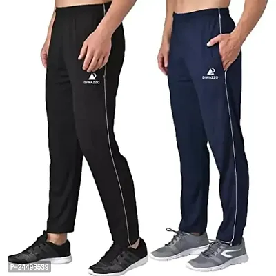 DIWAZZO Regular Solid Track Pants for Men and Boys-thumb0