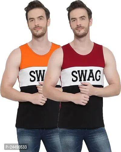 DIWAZZO Mens Cotton Vest Crafted with Bio Washed Cotton Pack of 2