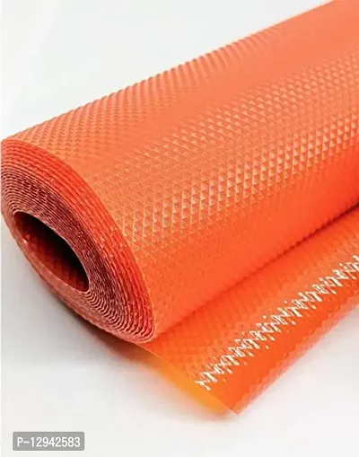 Chitra Artworks - Multipurpose Textured Anti-Slip Eva Mat -for Fridge, Bathroom, Kitchen, Drawer, Shelf Liner (Orange)