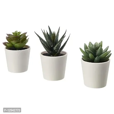 IKEA FEJKA Artificial Potted Plant with Pot, in/Outdoor Succulent 6 cm Pack of 3