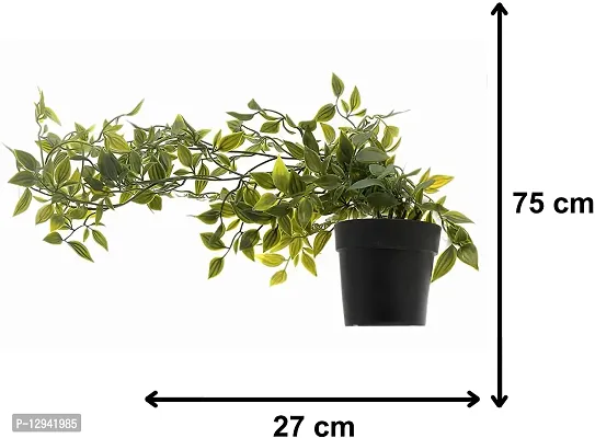 Artificial Hanging Plant with Pot for Indoor/Outdoor Home Decor (Green, 27cm x 75cm)-thumb5