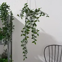 Artificial Hanging Plant with Pot for Indoor/Outdoor Home Decor (Green, 27cm x 75cm)-thumb3