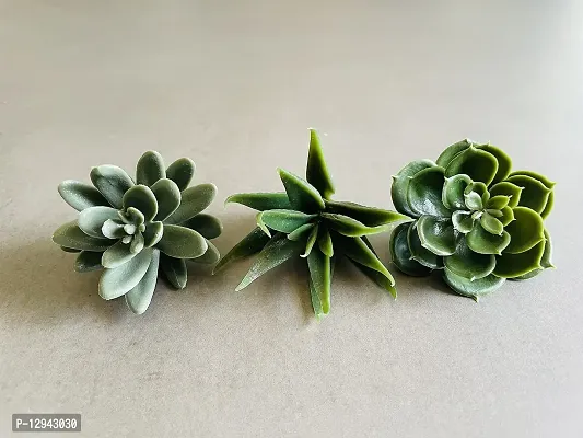 Generic Artificial Succulent (Green, 3 Pieces)