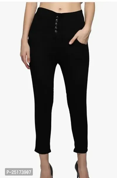 Stylish Black Denim  Jeans For Women-thumb0
