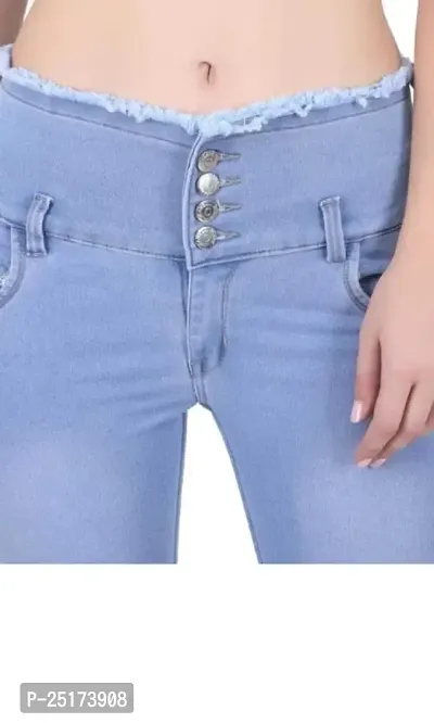 Stylish Blue Denim  Jeans For Women-thumb5
