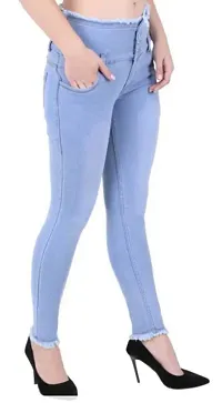 Stylish Blue Denim  Jeans For Women-thumb2