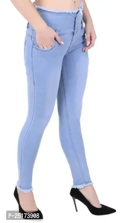 Stylish Blue Denim  Jeans For Women-thumb3