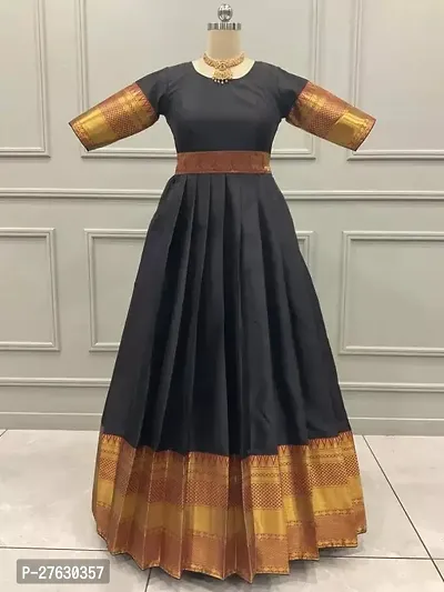 Classic Art Silk Gown for Women-thumb0