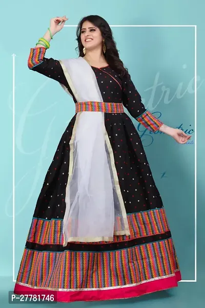 Women's Cotton Silk Gown with Zari Weaving