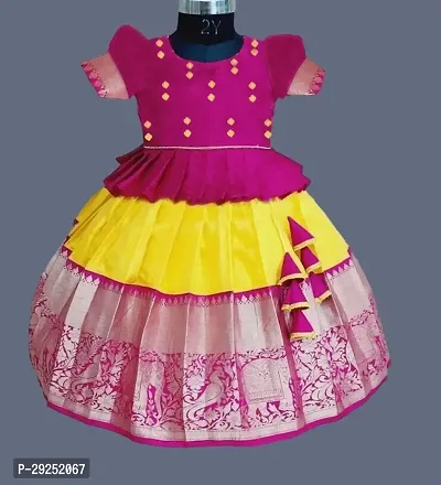 Kids Cotton Printed Sleeveless Lehenga Choli Set For Girls-thumb0