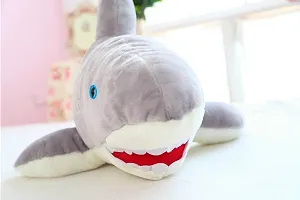 F C Fancy Creation Shark Soft Toy Stuffed Plush Toy for Kids - (42 cm)Gray-thumb1