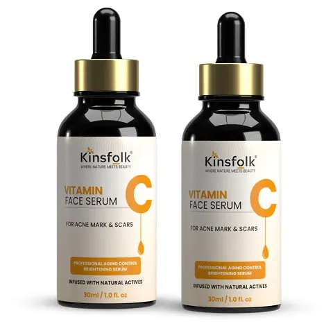 Kinsfolk Vitamin C Face Serum For Glowing Skin 100% Vegan - 30 ml 2 PC