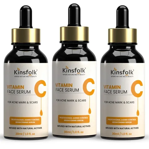 Kinsfolk Vitamin C Face Serum For Glowing Skin 100% Vegan - 30 ml 3 PC