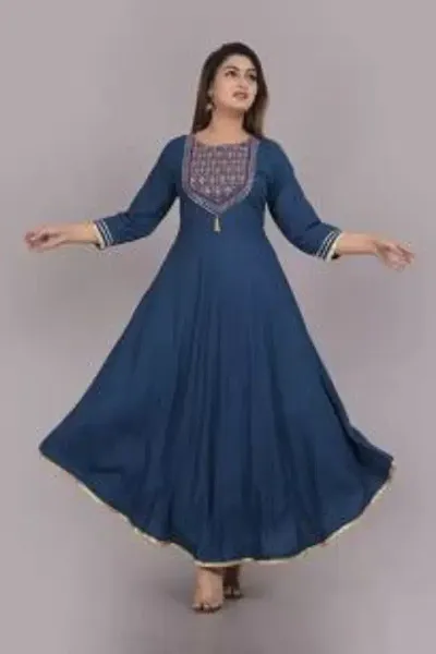 Beautiful Rayon Ethnic Gown For Women