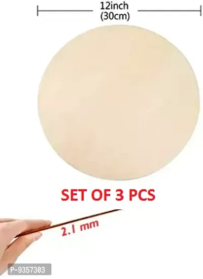12 inch Round Circle MDF 2.5mm Thickness MDF Boards for Art and Craft, Painting Pine Wood Veneer  (30 cm x 30 cm)-thumb0