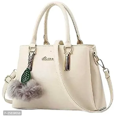 Stylish Off White Synthetic  Handbags For Women-thumb0