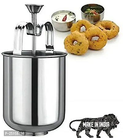 Stainless Steel Hygienic Meduwada Maker Menduwada Maker, Makes Perfectly Shaped  Crispy Medu Vada Vada Maker-thumb0