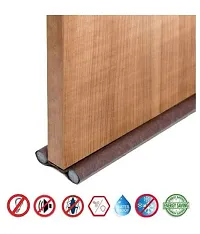 Door Draft Fabric Cover Guard Door Gap Sealer Stop Light Dust Cool Air Escape Protector Door Mounted Door Stopper Door Mounted Door Stopper Sound-Proof Reduce Noise Waterproof - Brown (Pack Of 6)-thumb1