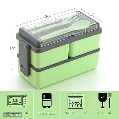 3 Compartment Lunch Box  (Pack of 1,Multicolor , Plastic)-thumb3