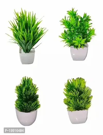 BUYOED Artificial green grassfull plant pack of 4