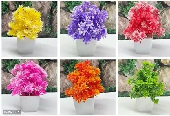 Buyoed Home   Office Decor Artificial Flower set of 6