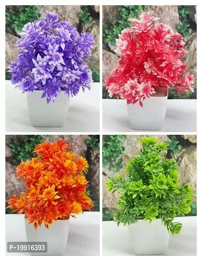 Buyoed artificial decorative flowers set of 4