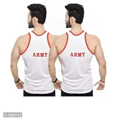 Peterman Regular Wear Cotton Slim Fit Vest Indian Army Vest Pack of 2 for Boy's  Men's (XL, White White)-thumb2