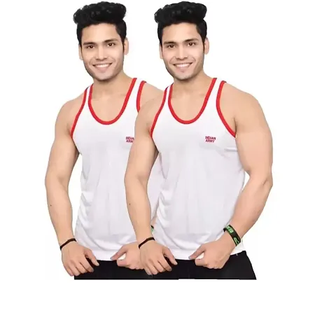 Stylish Solid Vest For Men, Pack Of 2