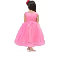 Baby Girls Maxi/Full Length Festive/Wedding Dress Sleeveless (9-12 Months, Pink)-thumb1