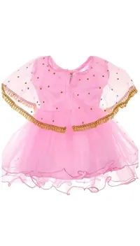 Baby Girls Knee Length A-Line Dress Baby Girl Kids Frocks (18-24 Months, Pink)-thumb1