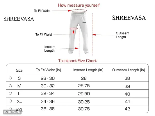 SHREEVASA Track Pant for Men Slim Fit Gym Stretchable Jogger Athletic Running Pants (XXL, White)-thumb5