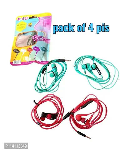 Green And Red Earphone 4Piece Pack