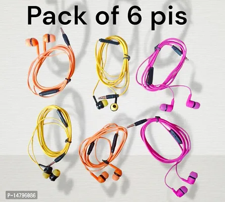 Classy Wired Earphone, Pack of 6