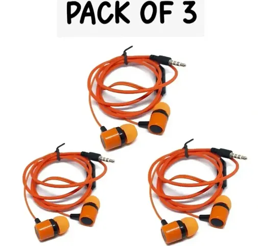 3.5mm Wired in Ear Headphone Combo Pack Of 3