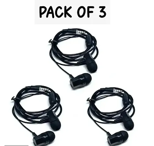 3.5mm Wired in Ear Headphone Pack Of 3