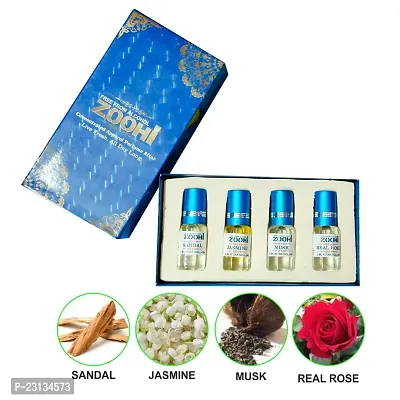 Zoohi Perfume Attar 4 Variant Smell Combo Pack For Men And Women Roll On Natural Non Premium Long Lasting Fragrance Each 3 ml-thumb2