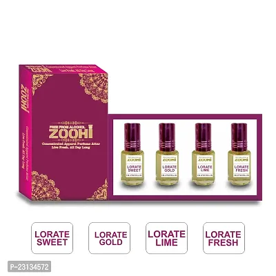 Zoohi Perfume Attar 4 Variant Smell Combo Pack For Men And Women Roll On Natural Non Premium Long Lasting Fragrance Each 3 ml-thumb0