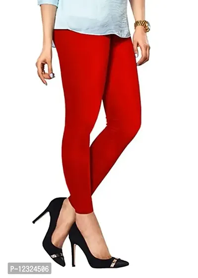 Bodycave Red/Churidar Leggings Super Soft Comfy Stretchable-thumb0