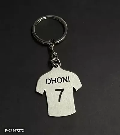 Stylish Ms Dhoni Keychain Steel-thumb0