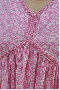 Beautiful A-Line Pink Rayon Kurta Bottom Set For Women-thumb1