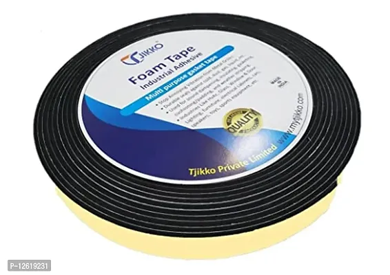 Double Side Adhesive Gasket Tape 24 mm width 2 mm thick 10 Meter length (2 Tape Rolls, Black)