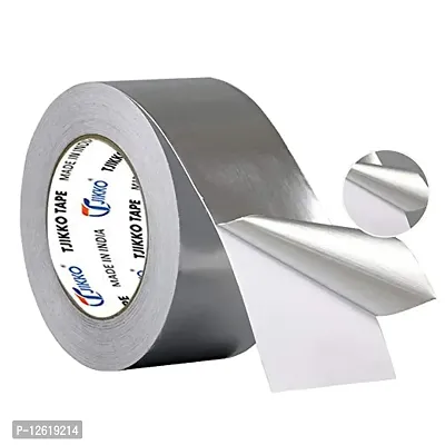 Aluminum foil tape self-adhesive 48 mm width 20-meter length for sealing joints/seams against moisture and vapour (Silver) (set of 1)