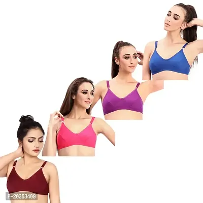 Buy Fynfo Prithvi Beauty Adjustable Straps with Soft and Comfortable  Everyday Cotton Bra for Women Pack of 4 (85 cm) Online In India At  Discounted Prices
